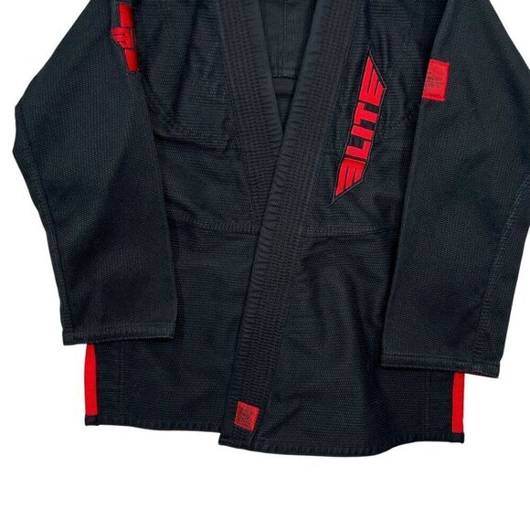 Elite Sports Youth Core Black Brazilian Jiu Jitsu BJJ Gi Jacket - Picture 4 of 14